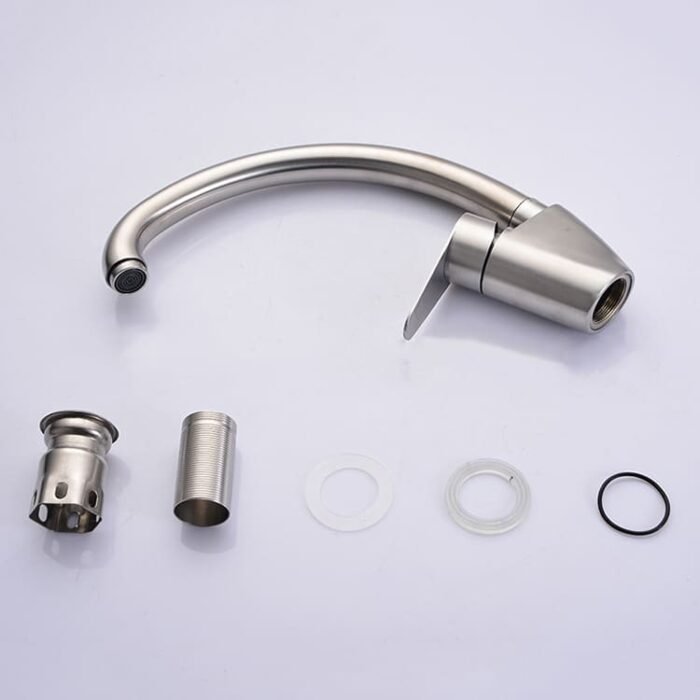 Single handle Brushed nickel Custom kitchen mixer tap - Image 5