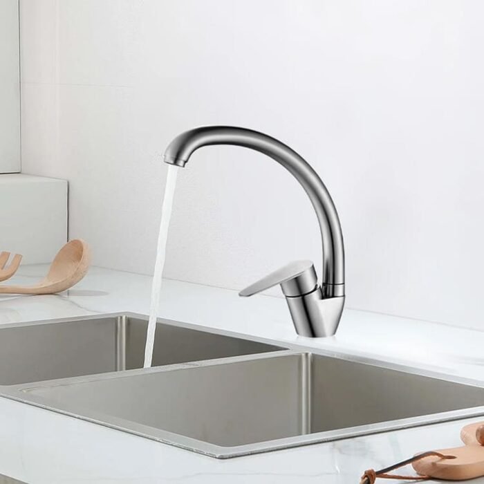 Single handle Brushed nickel Custom kitchen mixer tap - Image 2