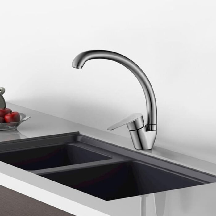Single handle Brushed nickel Custom kitchen mixer tap - Image 3
