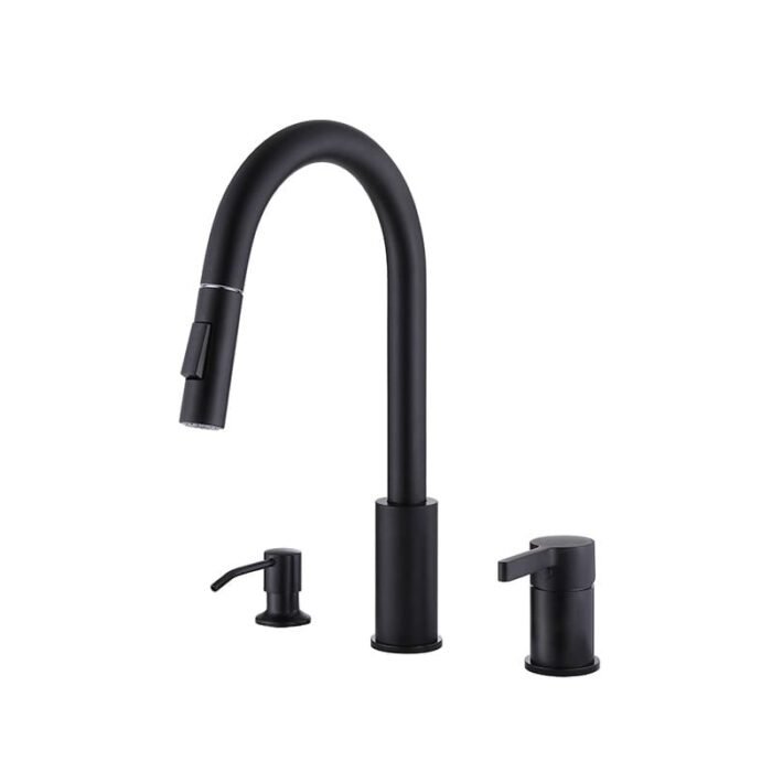 Brushed nickel two handle widespread kitchen faucet 8 inch widespread faucet GOWIN - Image 2