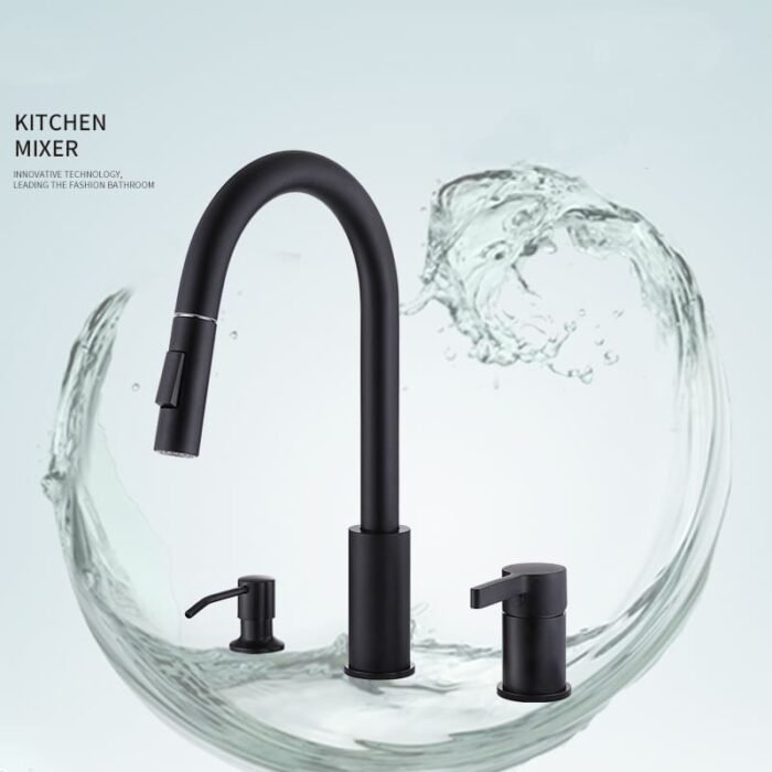 Brushed nickel two handle widespread kitchen faucet 8 inch widespread faucet GOWIN - Image 3