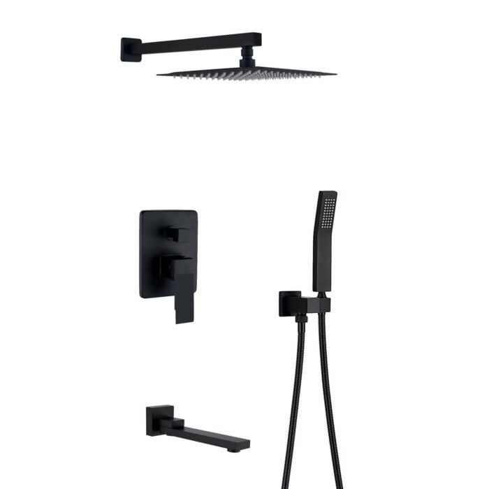 Wall Mounted Wall Mounted Bathroom hidden Shower Faucet Rainfall Shower Set Mixer Tap Bathtub Faucet Bath Mixer - Image 4