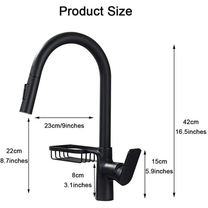 custom kitchen faucets with pull out spray matt black kitchen tap - Image 2