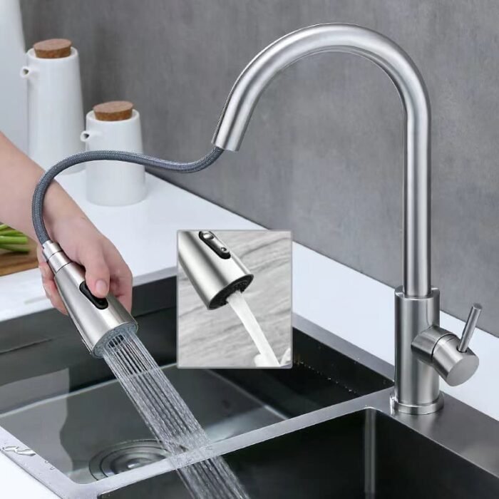 OEM and ODM Single handle kitchen faucet with pull out sprayer GOWIN - Image 5