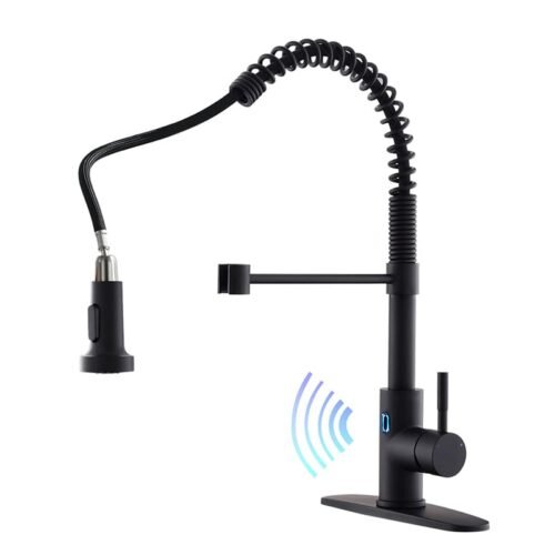 Touchless Motion Spring Sink Faucets with 10 Inch Plate (1)