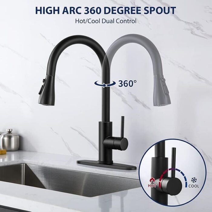 OEM and ODM Single handle kitchen faucet with pull out sprayer GOWIN - Image 3