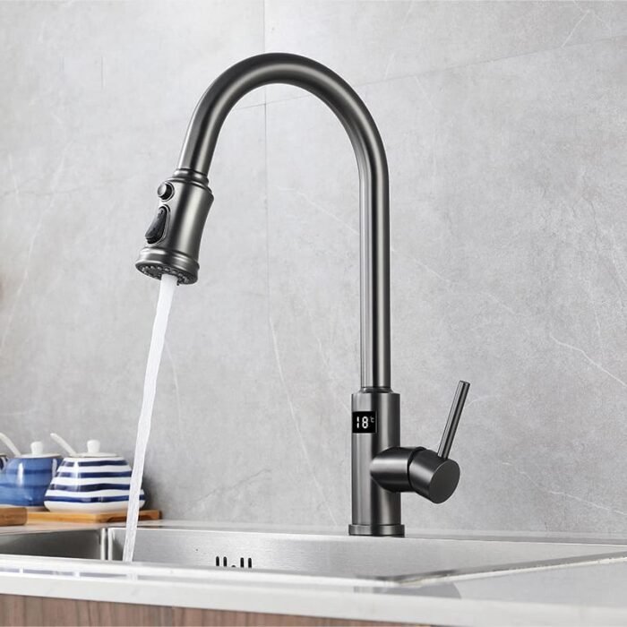 LED Light Single Handle touchless kitchen faucet​ Supplier GOWIN - Image 4