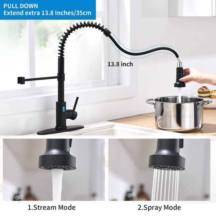 touchless kitchen faucet with pull-out spray​