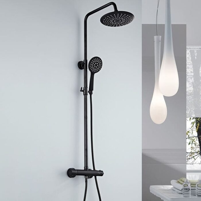 Modern roundness Non Shared Function Shower System Package  Single Function Shower Head and Hand Shower - Image 2