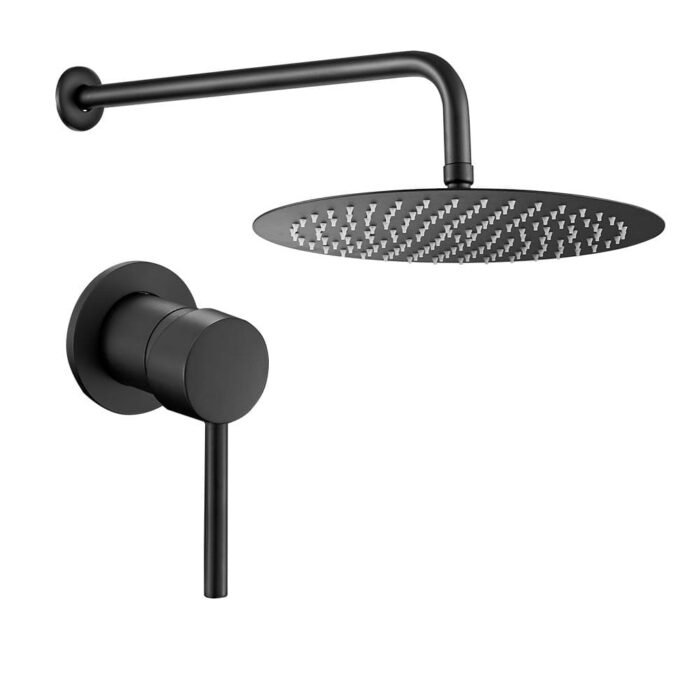 Rainfall Shower System - 12 inch Wall Mount Round Rain faucet set complete - Image 3