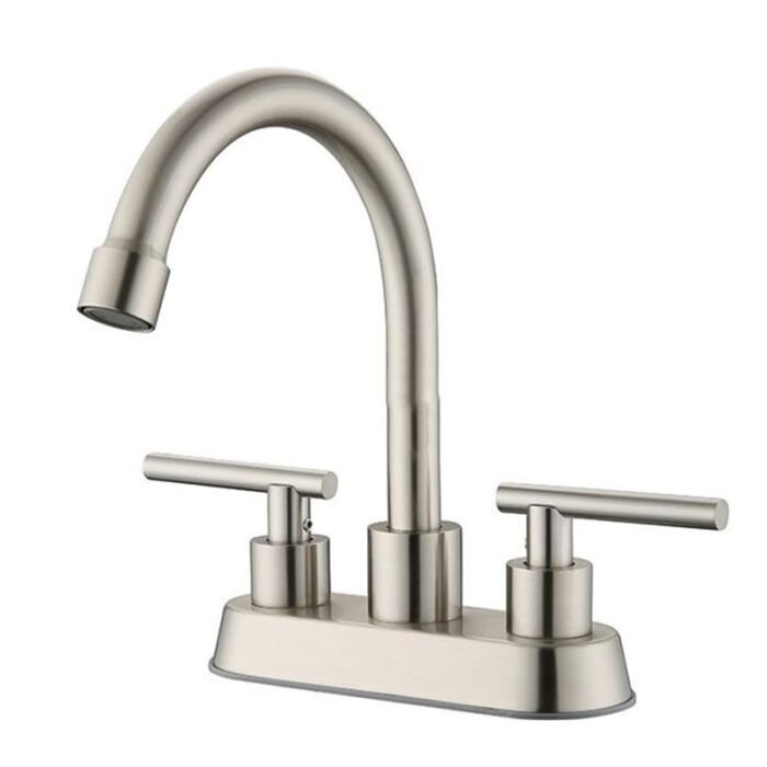 TWO Handle 3-Hole Deck Mount 4 inches widespread faucet GOWIN