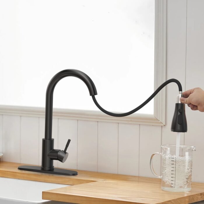 Single handle Pull-down deck kitchen sink faucets GOWIN - Image 4