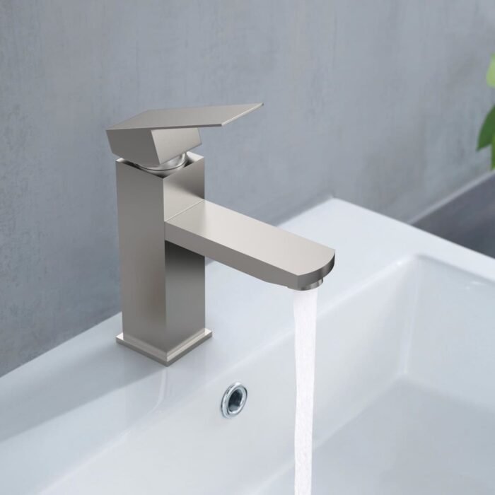 Single Handle Monoblock Bathroom Sink Basin Mixed Brushed nickel GOWIN - Image 2