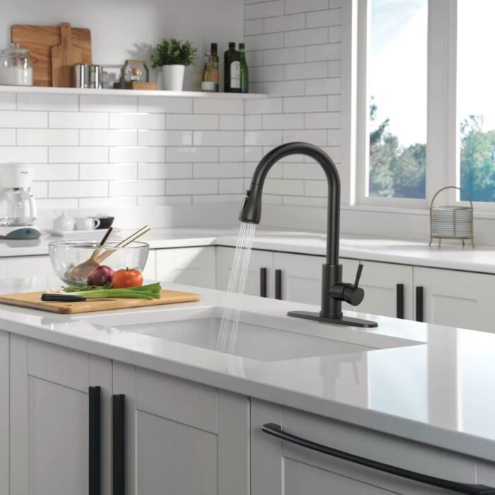 Single handle Pull-down deck kitchen sink faucets GOWIN - Image 3