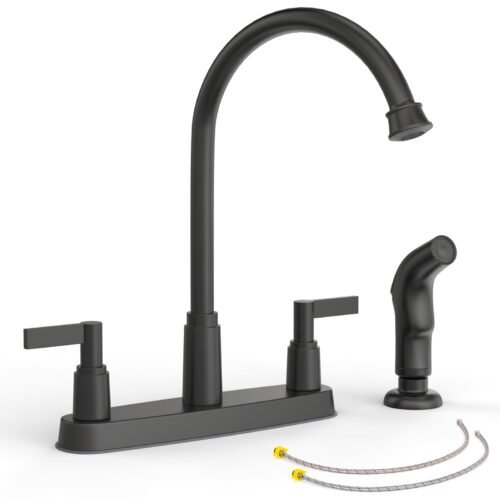 Matte black 8 inches kitchen sink faucets (with spray gun) GOWIN