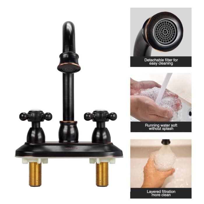 OEM Two Handle One-piece Widespread Bathroom Faucet GOWIN - Image 4