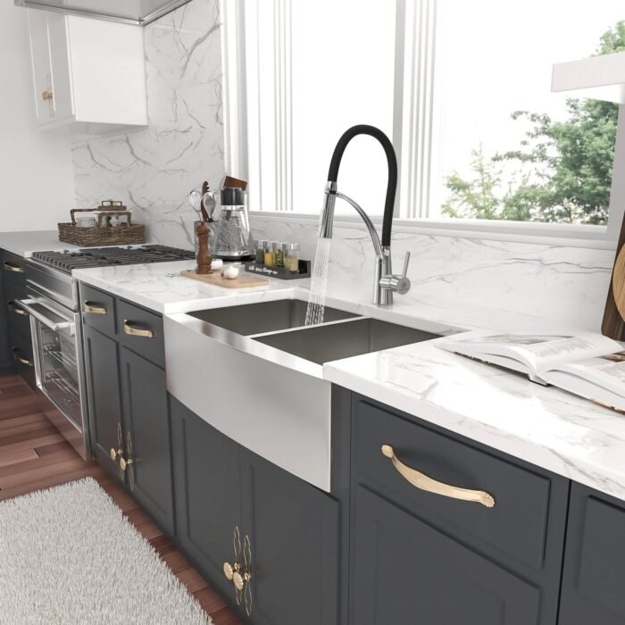 kitchen Sink Faucets With Pull-out Spray​ Faucet High Arc Faucet GOWIN - Image 3