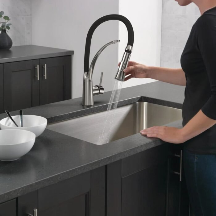 kitchen Sink Faucets With Pull-out Spray​ Faucet High Arc Faucet GOWIN - Image 2