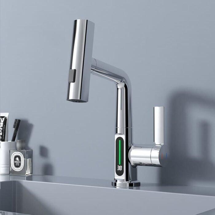 LED Digital Sensor kitchen Faucet Pull-out faucet GOWIN - Image 4