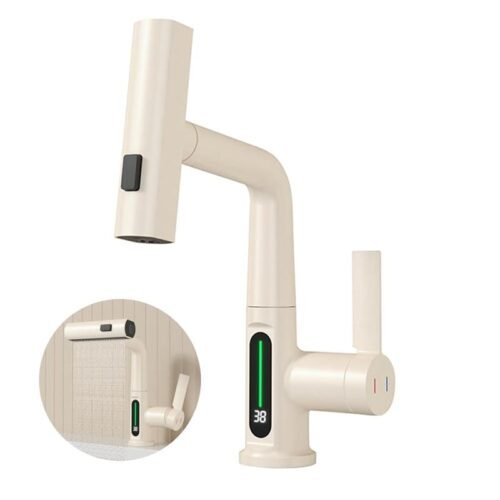 LED Digital Sensor kitchen Faucet Pull-out faucet GOWIN