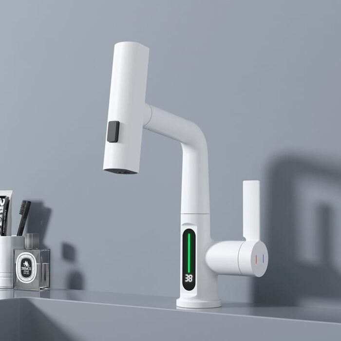LED Digital Sensor kitchen Faucet Pull-out faucet GOWIN - Image 3