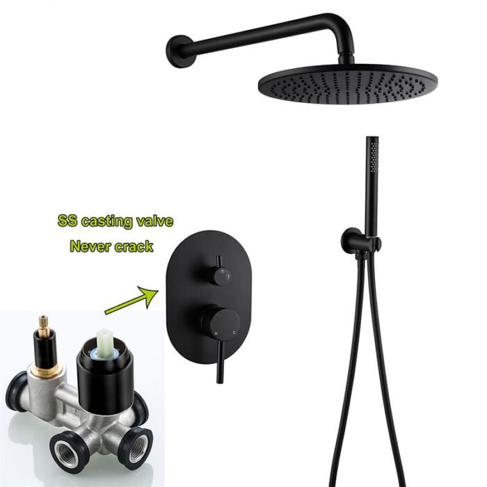 Handheld Shower Heads​ Single Spray Round Shower faucet Valve GOWIN - Image 3