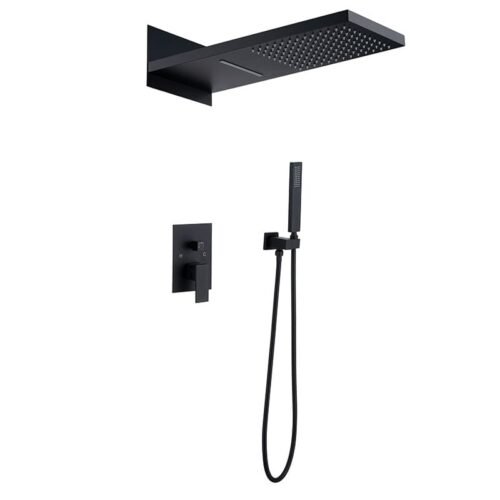 Shower Head With Handheld Single Spray Square Shower Head GOWIN