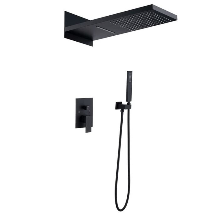 Shower Head With Handheld Single Spray Square Shower Head GOWIN