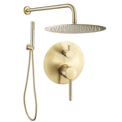Matte Black Single-jet rain Showerhead and Hand Shower GOWIN