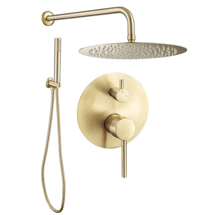 Matte Black Single-jet rain Showerhead and Hand Shower GOWIN