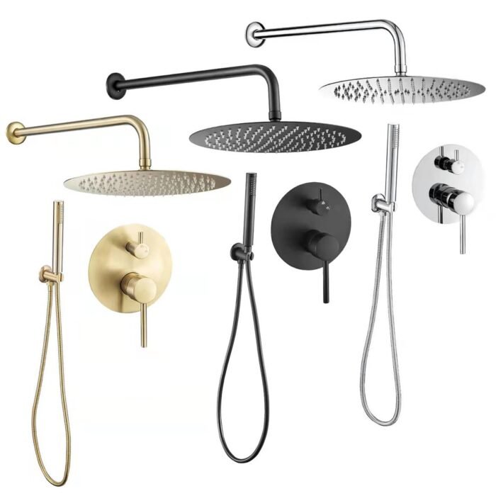 Matte Black Single-jet rain Showerhead and Hand Shower GOWIN - Image 5
