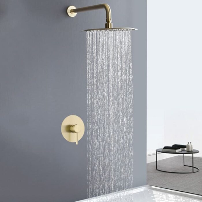 Modern Round Concealed Shower Faucet Spray Head (Matte Black) GOWIN - Image 4