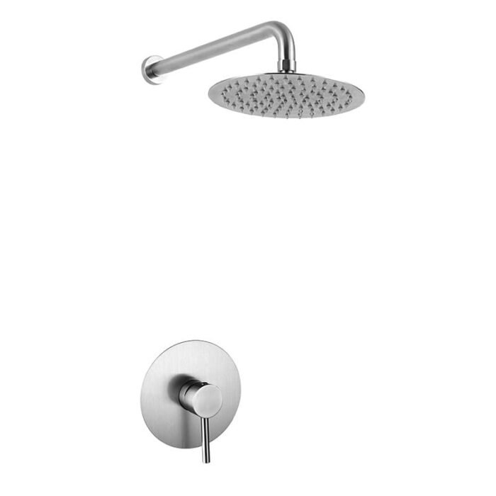Modern Round Concealed Shower Faucet Spray Head (Matte Black) GOWIN - Image 5