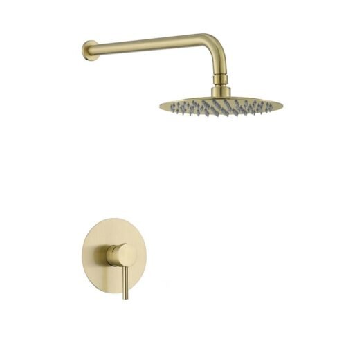 Modern Round Concealed Shower Faucet Spray Head (Matte Black) GOWIN