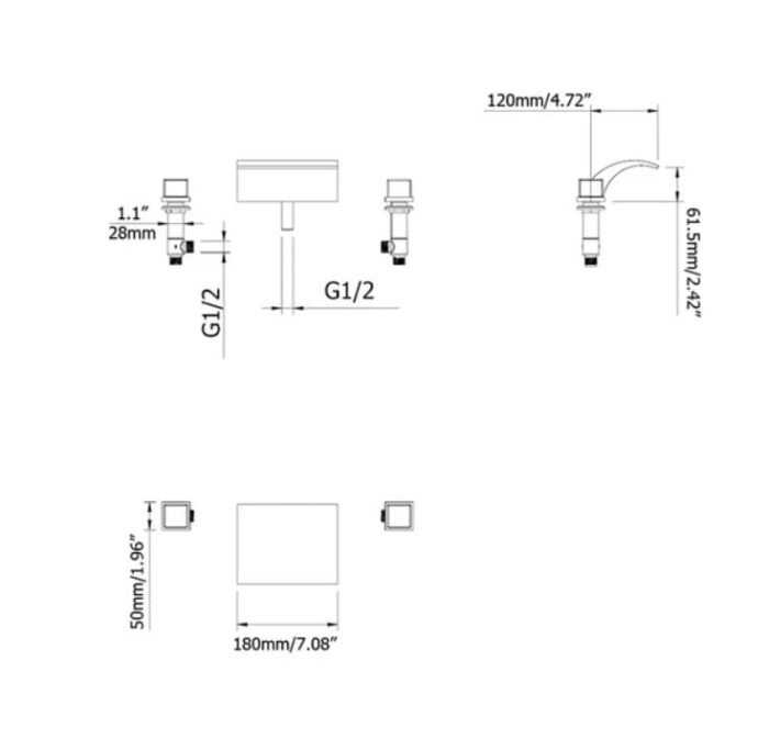 Shower Head for Bathtub​ Faucet  3 Handle Bathtub And Shower Faucet​ GOWIN - Image 6