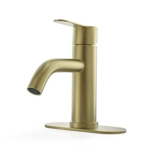 Single Handle gold basin Faucet with plate Bathroom Supplier GOWIN