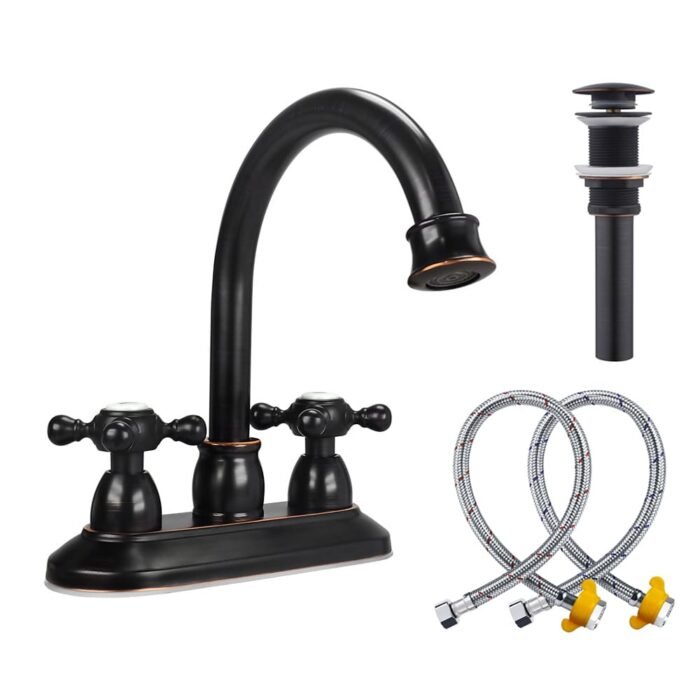 4 inch Bathroom Stainless Widespread Faucet Hot and cold water Faucet - Image 2