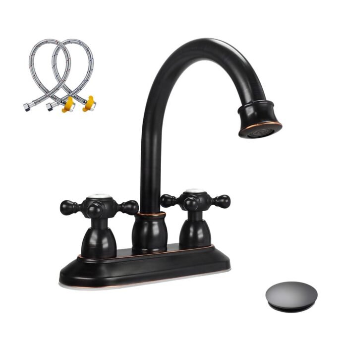4 inch Bathroom Stainless Widespread Faucet Hot and cold water Faucet - Image 3