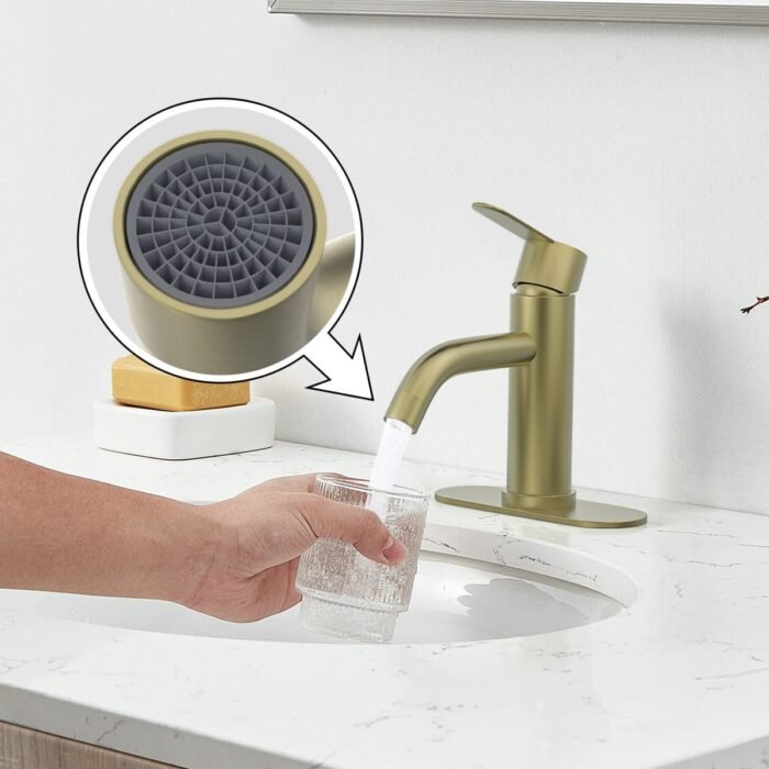 Single Handle gold basin Faucet with plate Bathroom Supplier GOWIN - Image 3