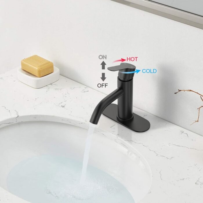 Single Hole single Handle bathroom Faucet 4 inches With table Top Tray - Image 4