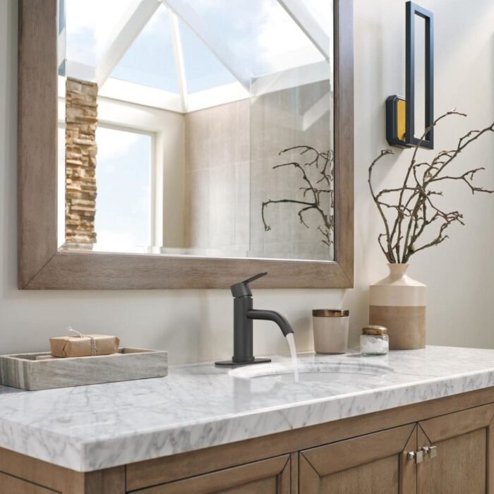 Single Hole single Handle bathroom Faucet 4 inches With table Top Tray - Image 3