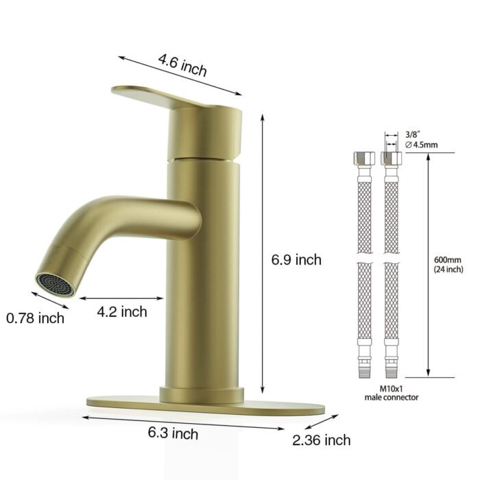 Single Handle gold basin Faucet with plate Bathroom Supplier GOWIN - Image 5