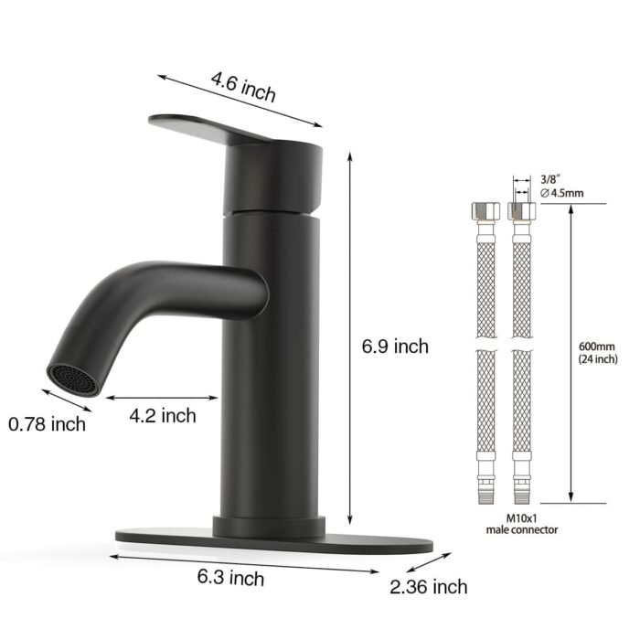 Single Hole single Handle bathroom Faucet 4 inches With table Top Tray - Image 2
