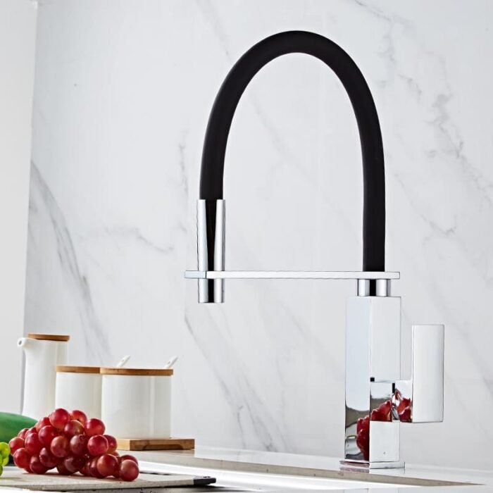 Chrome plated Pull-out Brass Faucet for kitchen Faucet GOWIN - Image 4