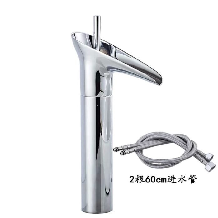 Waterfall Bathroom Sink Faucet Chrome Hot and Cold Water - Image 4