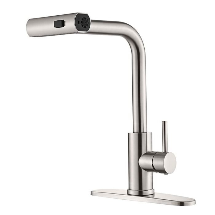 Modern pull-out faucet Kitchen Faucet with Spout Swivel - Image 5