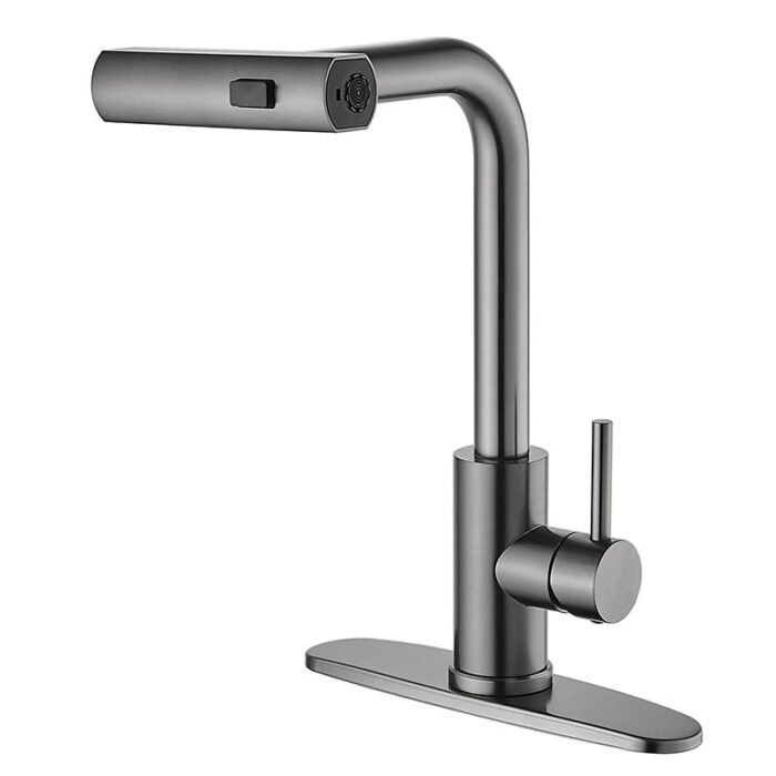 Modern pull-out faucet Kitchen Faucet with Spout Swivel - Image 6