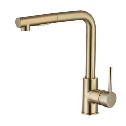 Brass Single Handle Pull Out Sprayer Kitchen Faucet GOWIN