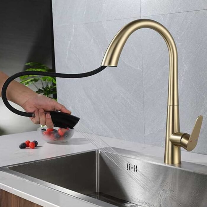 Single Handle Pull-out Kitchen Faucet With Sprayer GOWIN - Image 2
