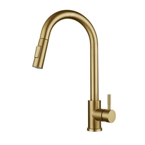 S.S Pull Out Kitchen Faucet (Gold)